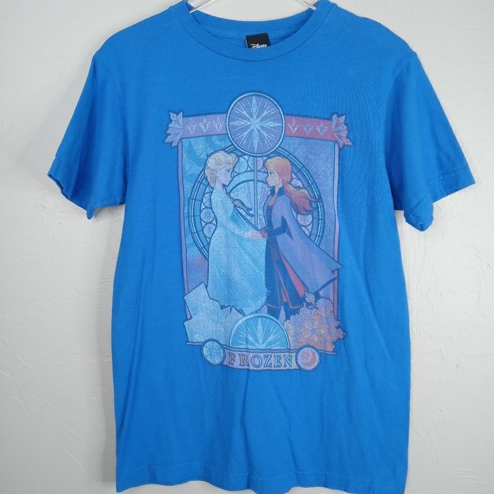 Disney FROZEN blue faded graphic short sleeve tee